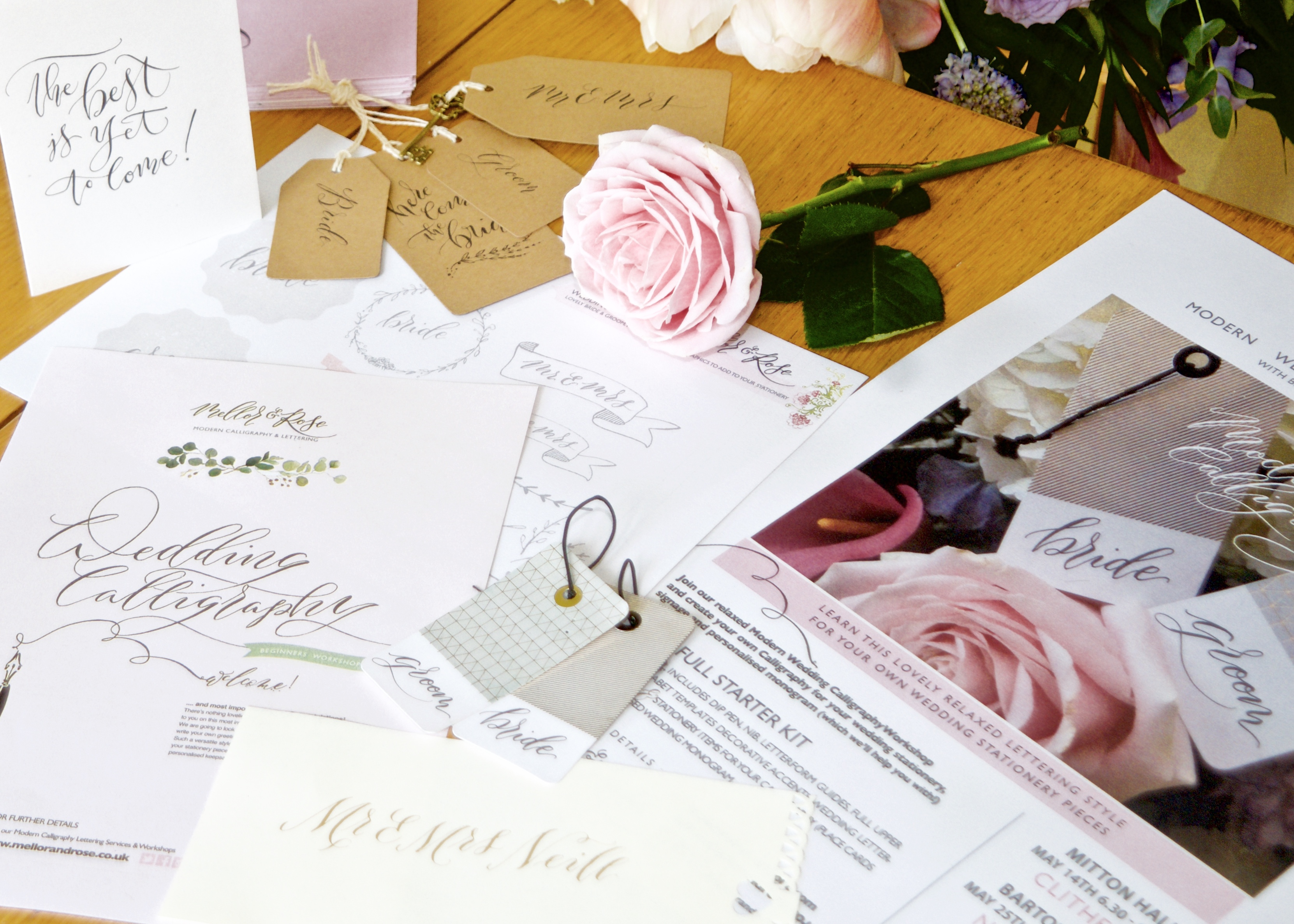 Mindful Calligraphy & Lettering workshops with Mellor & Rose in Lancashire/ Yorkshire/ Merseyside 