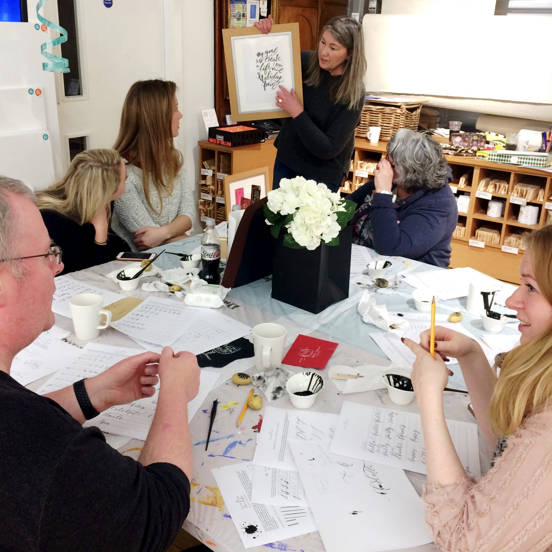 Beginners Modern Calligraphy workshop with Mellor and Rose: CASS Art Liverpool (Lytham, Preston, Blackpool, Southport, Lancaster, Liverpool, Manchester, Harrogate, Mawdesley)