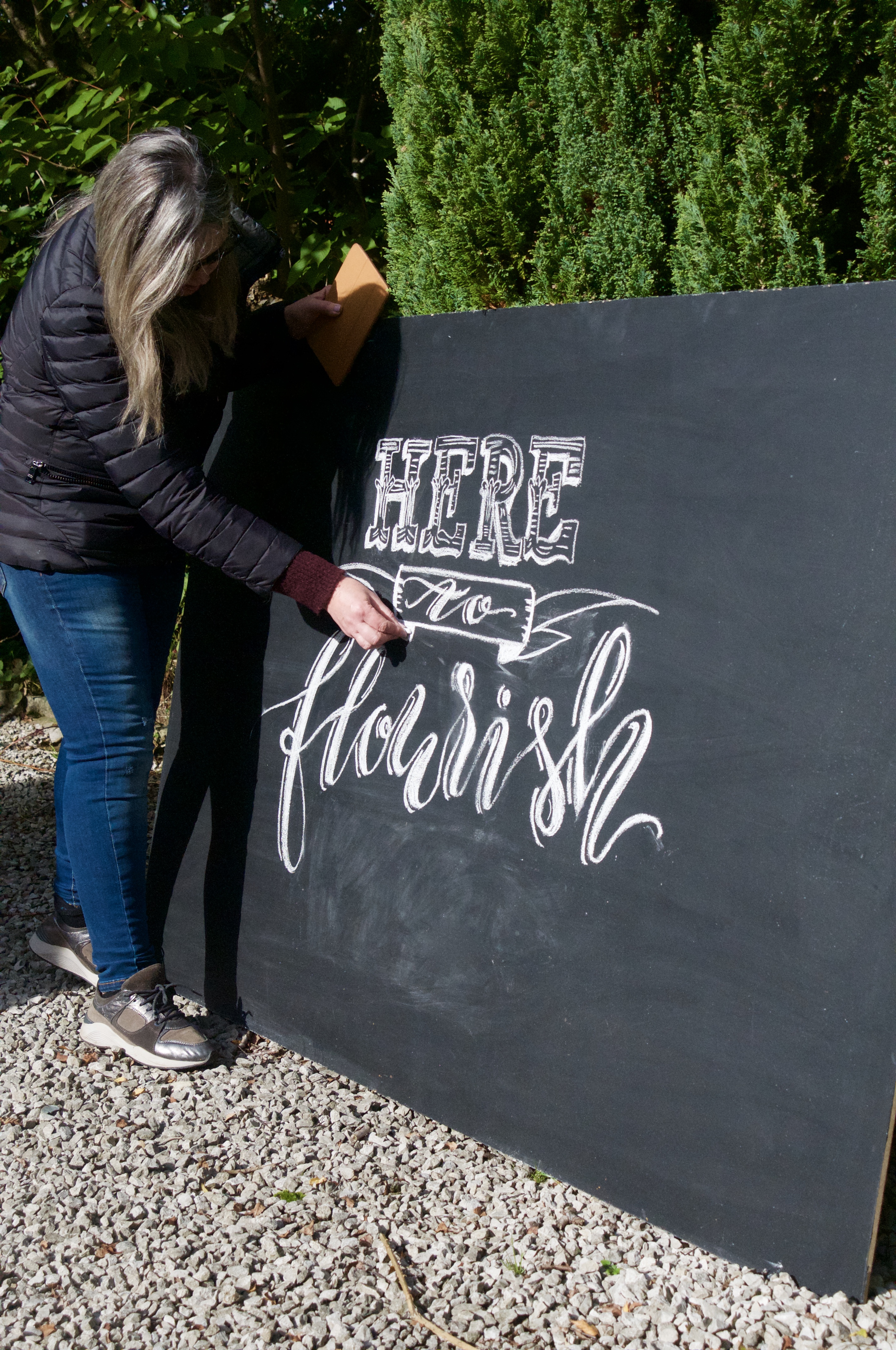 Hand lettered Chalkboard/ Blackboard by Mellor and Rose in Lancashire