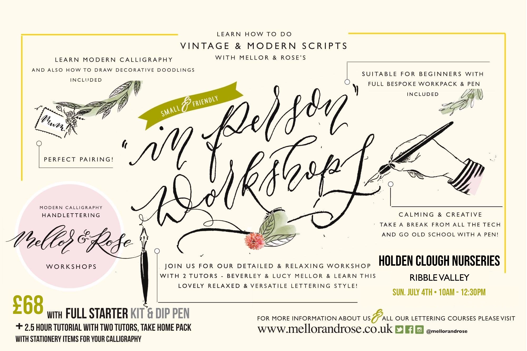 Holden Clough Nurseries - Mellor & Rose Calligraphy Workshop