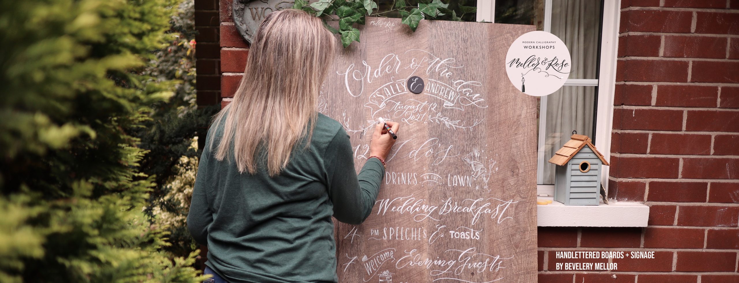 Handlettered Mirrors and Chalkboards in Lancashire by Mellor & Rose 1