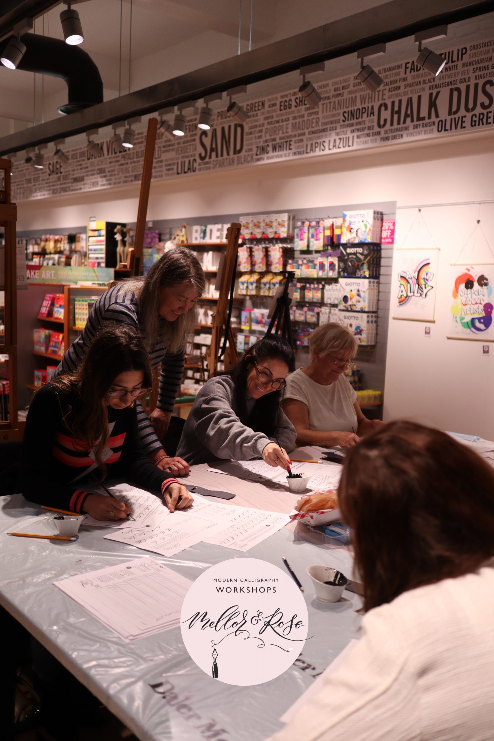 Mellor & Rose Modern Calligraphy Workshops 2022
