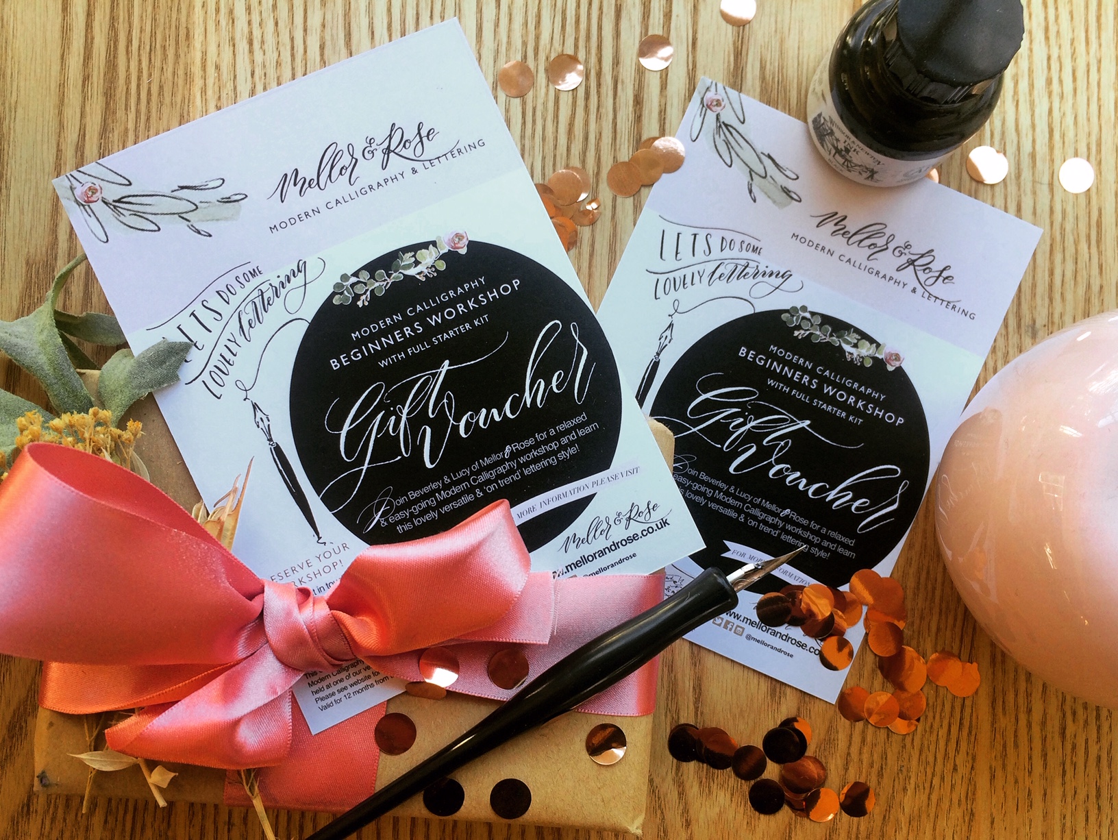 Mellor & Rose Calligraphy Workshop Gift Vouchers