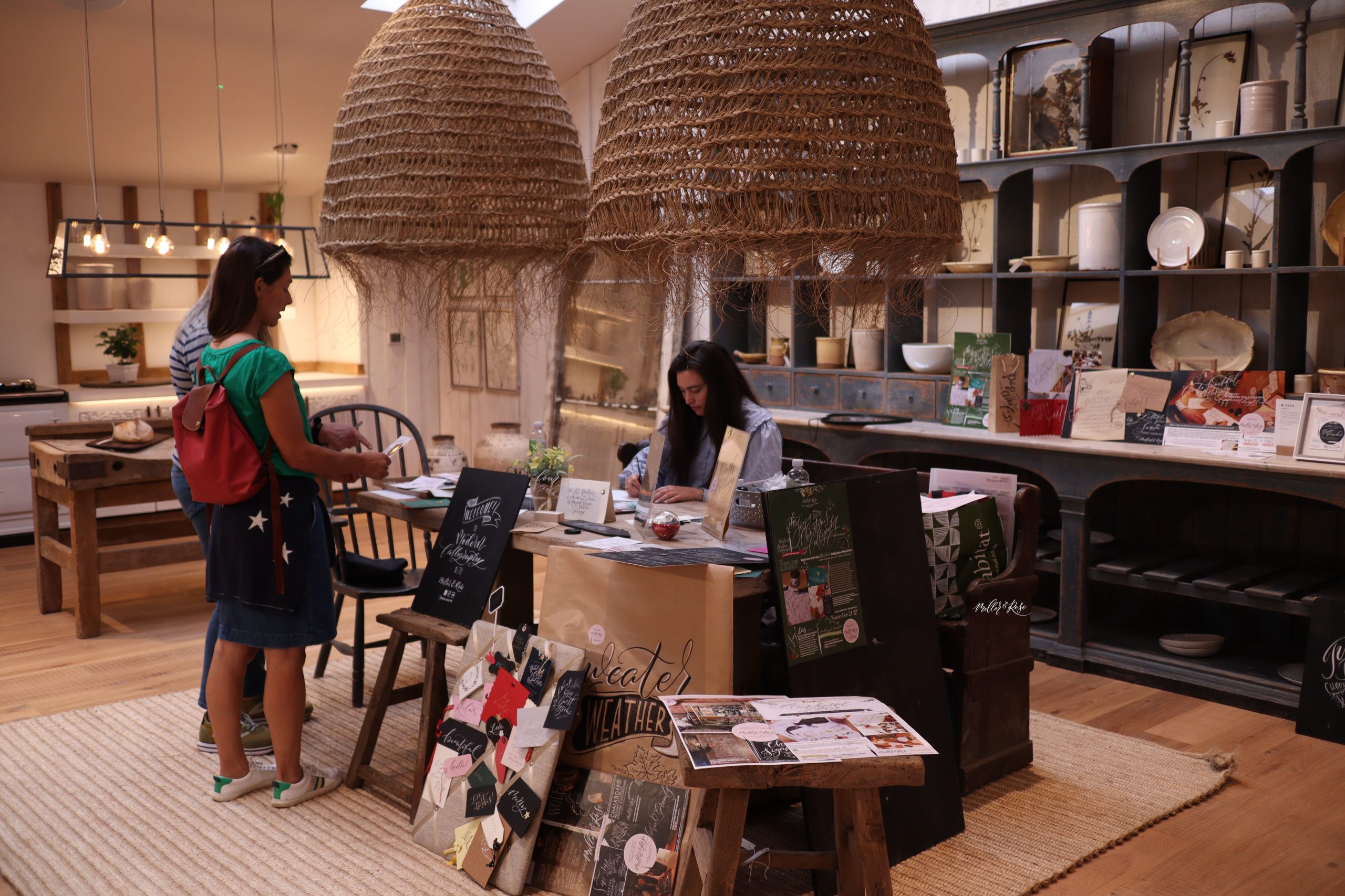Mellor & Rose Calligraphy Workshop at Daylesford Farm Harvest Festival