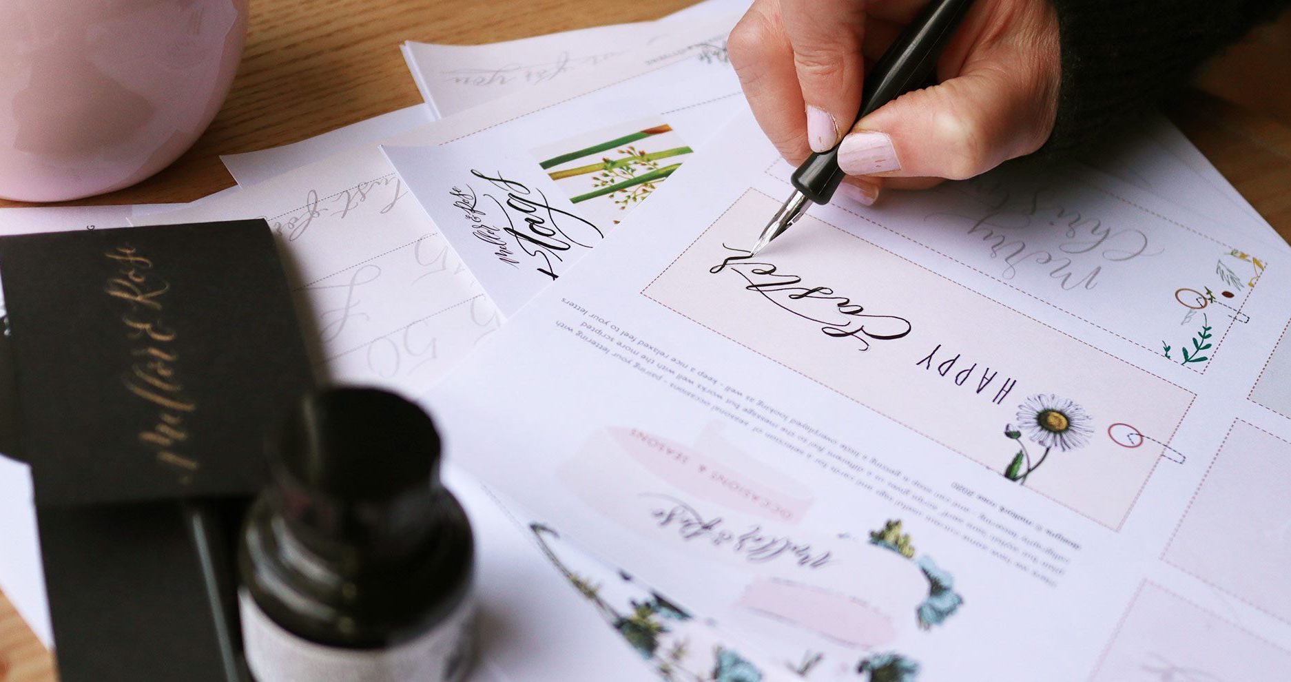 Spring Calligraphy Workshops at Daylesford Organic near Oxfordshire 2022