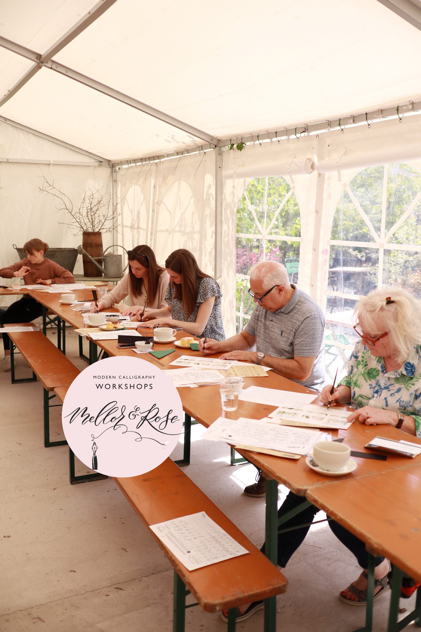 Beetham Nurseries x Mellor & Rose Cumbria Calligraphy Workshop