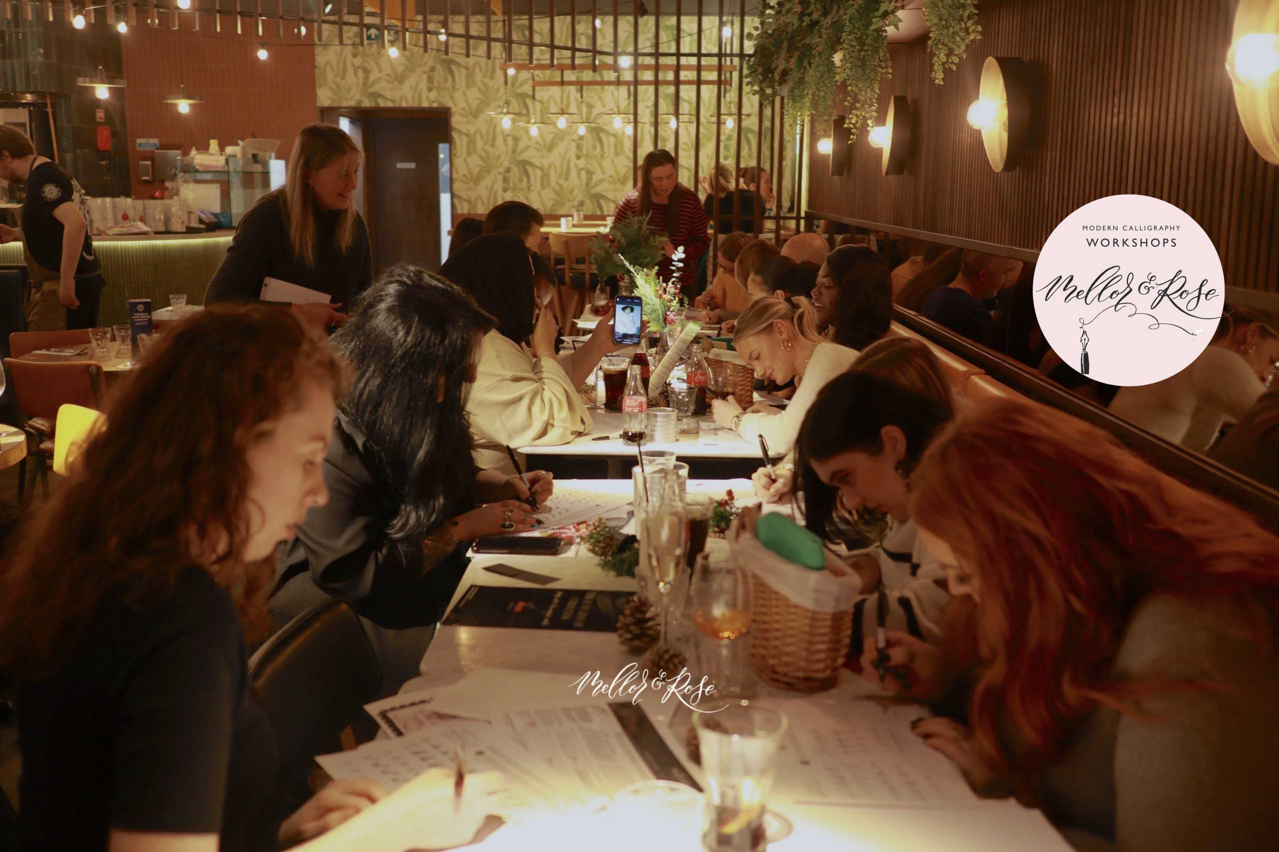 Calligraphy Taster Workshops for Brands and Events with Mellor & Rose 3