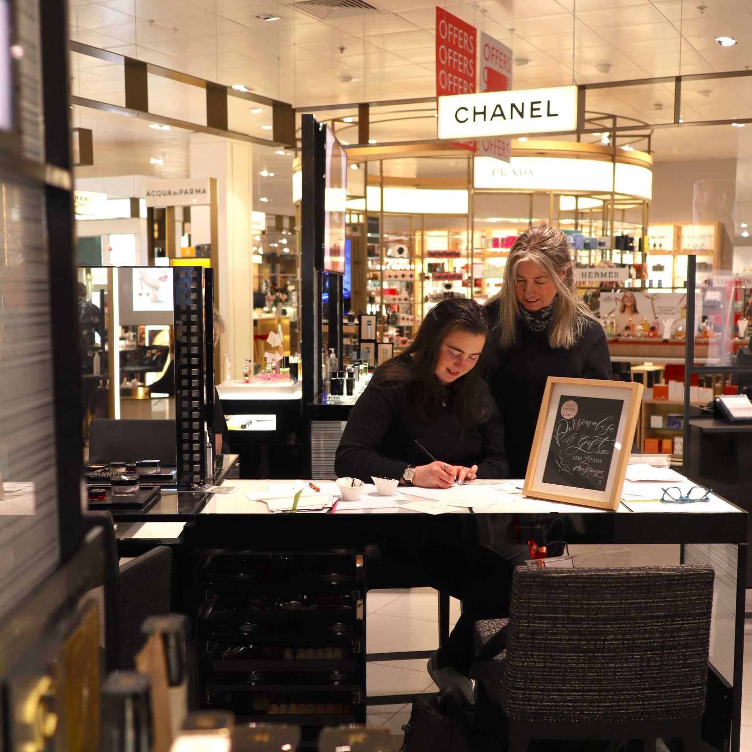 Live Event Calligraphy Personalisation with Mellor & Rose.