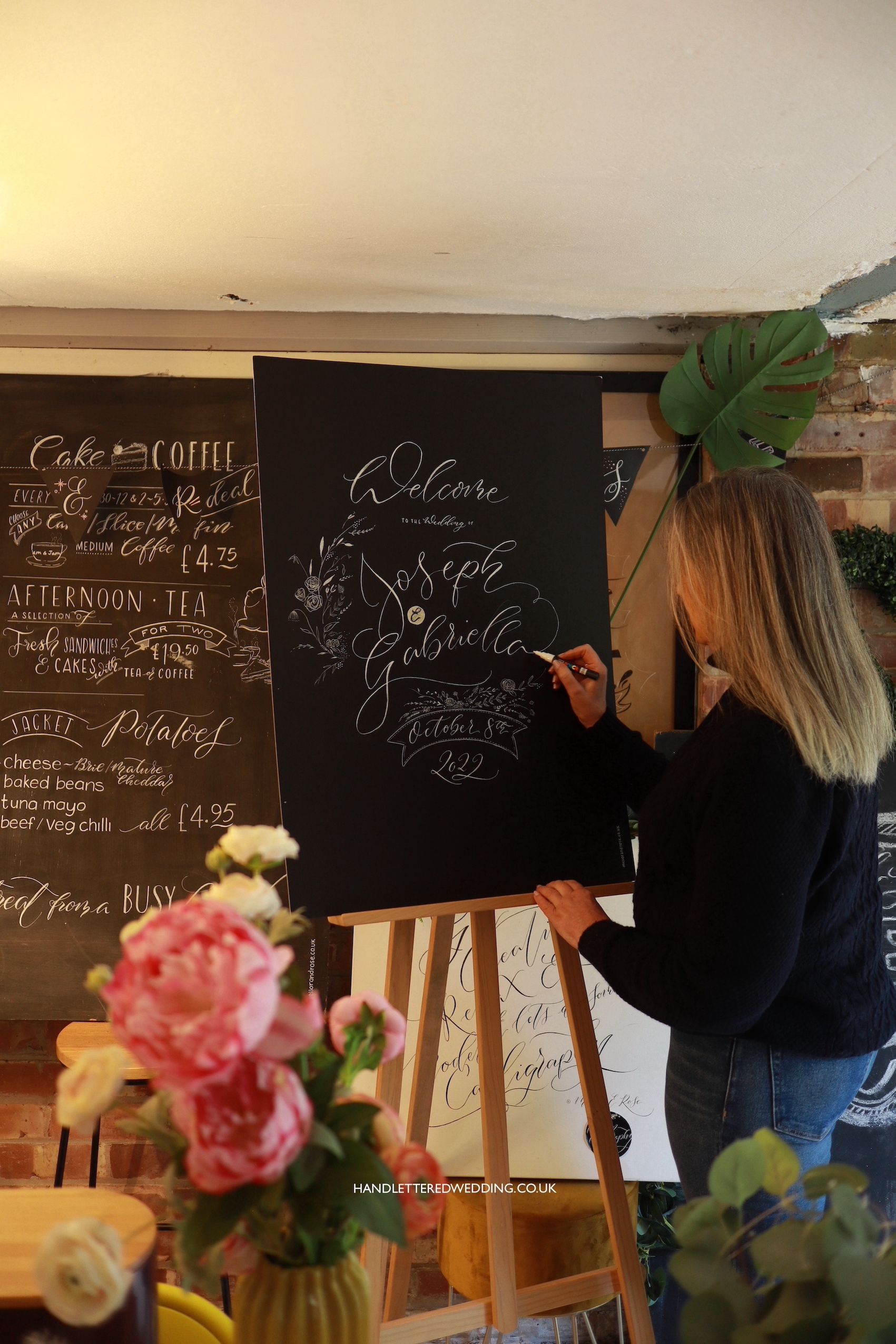 Handlettered Wedding Welcome to our Wedding Signs Mellor & Rose