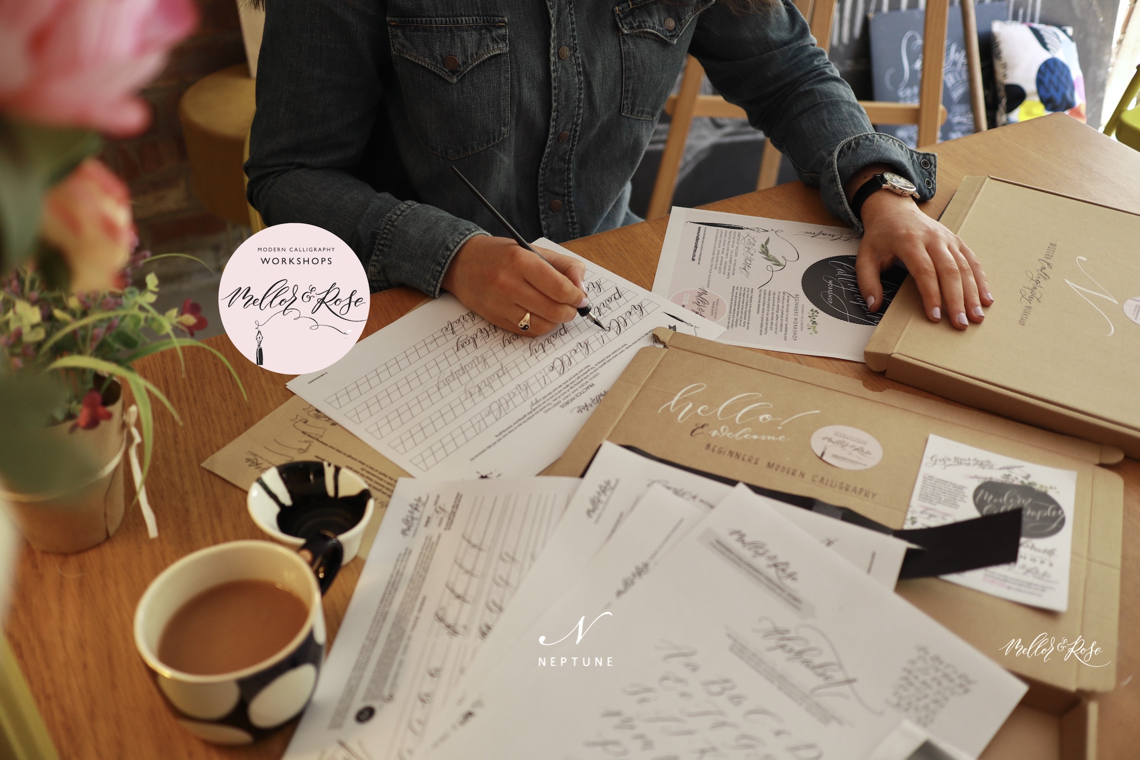 Mellor & Rose Modern Calligraphy Workshop at Neptune Chester, Cheshire