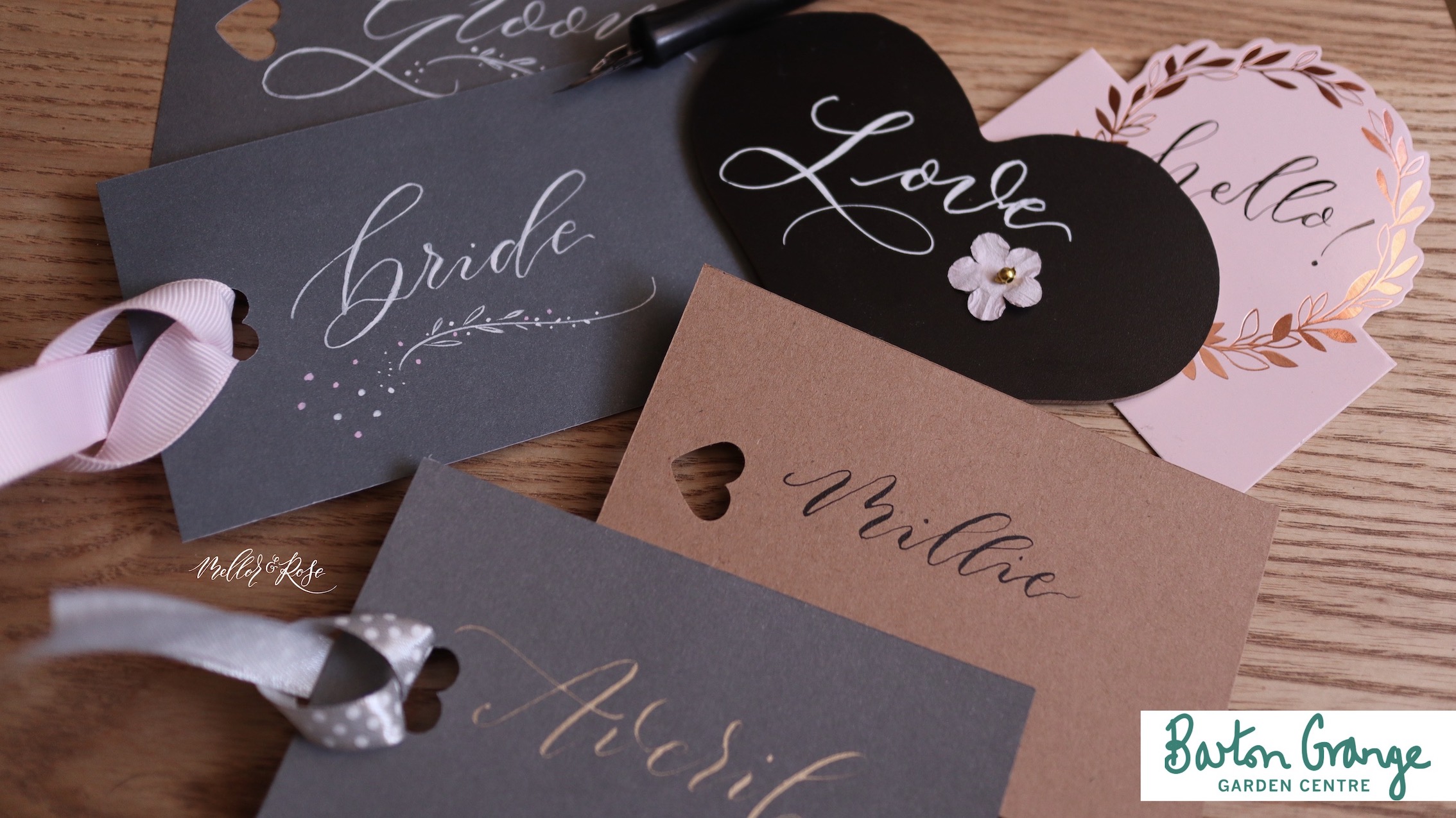 Summer Modern Calligraphy Workshop at Barton Grange Garden Centre