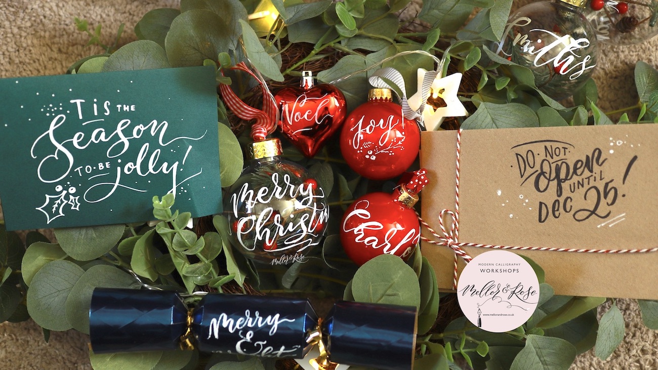 Christmas Bauble Calligraphy Workshop at Saswick House Farm