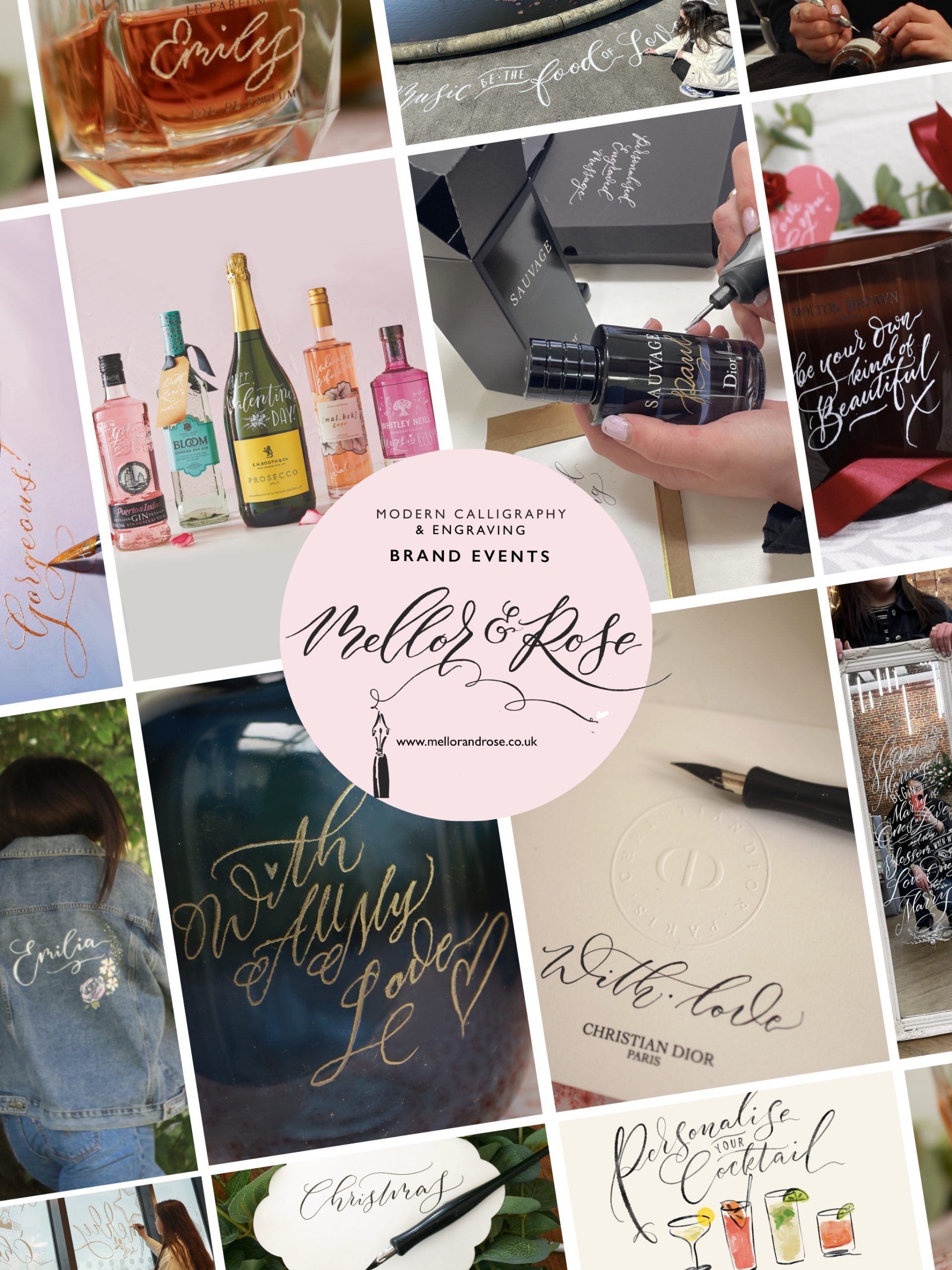 Mellor & Rose Live Event Calligraphy and Engraving