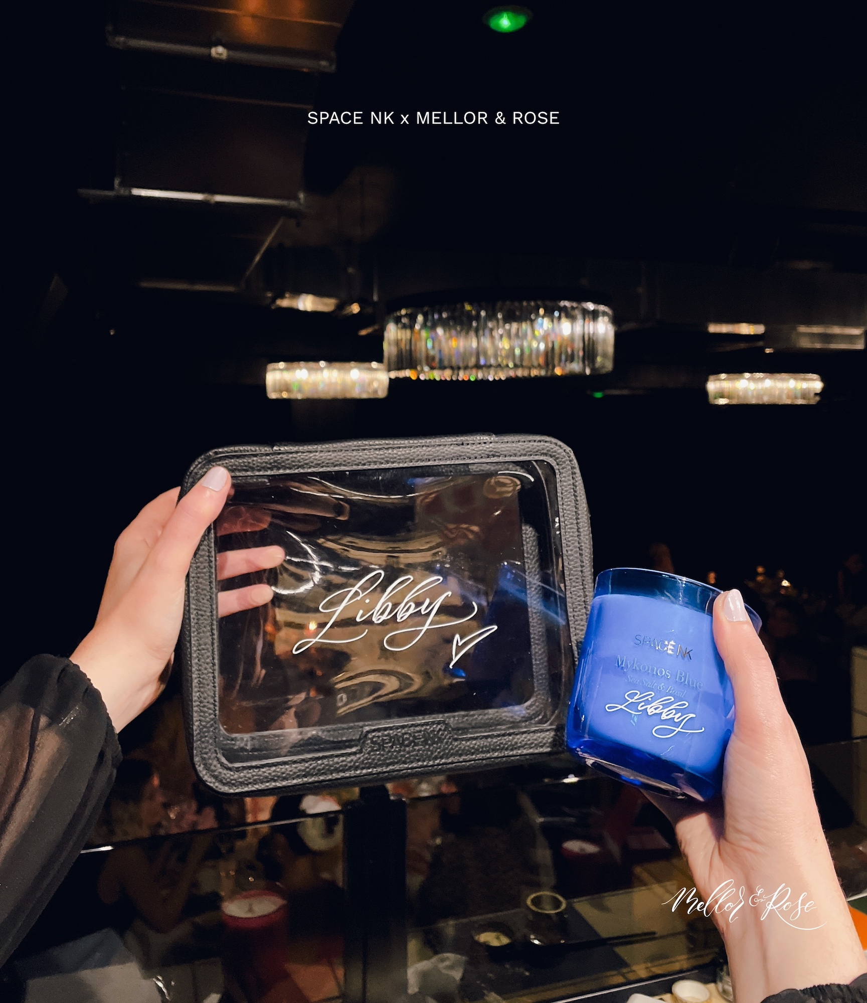 Mellor & Rose Space NK Event Calligraphy Manchester