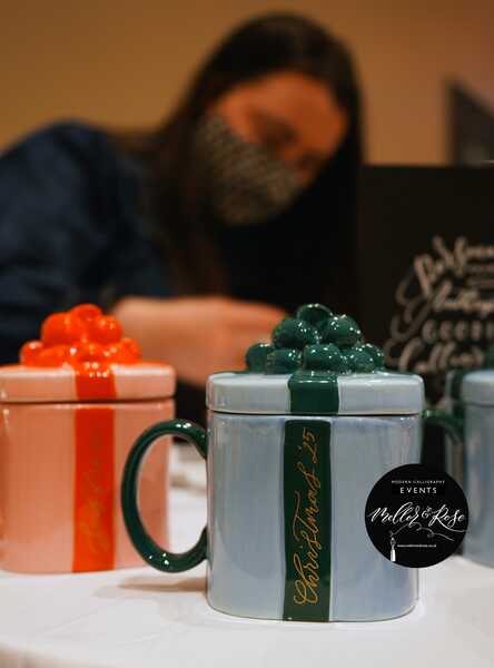 Mellor & Rose Anthropologie Event Calligraphy Engraving Personalisation Manchester 
