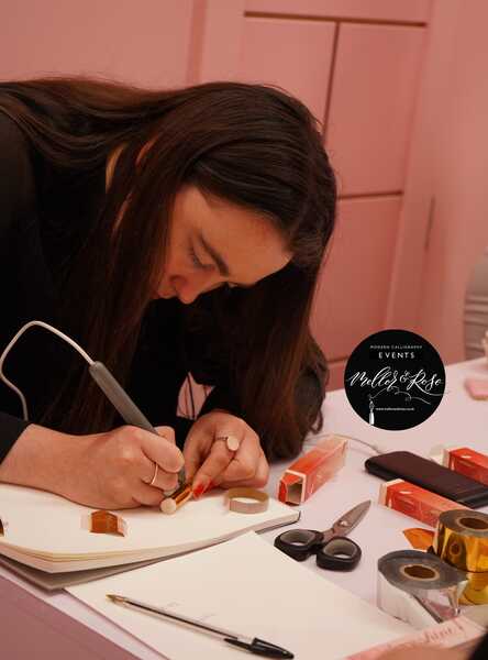 Mellor & Rose Hot Foiling Event Calligraphy Personalisation Manchester