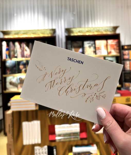 Mellor & Rose Taschen London Event Calligraphy Personalisation